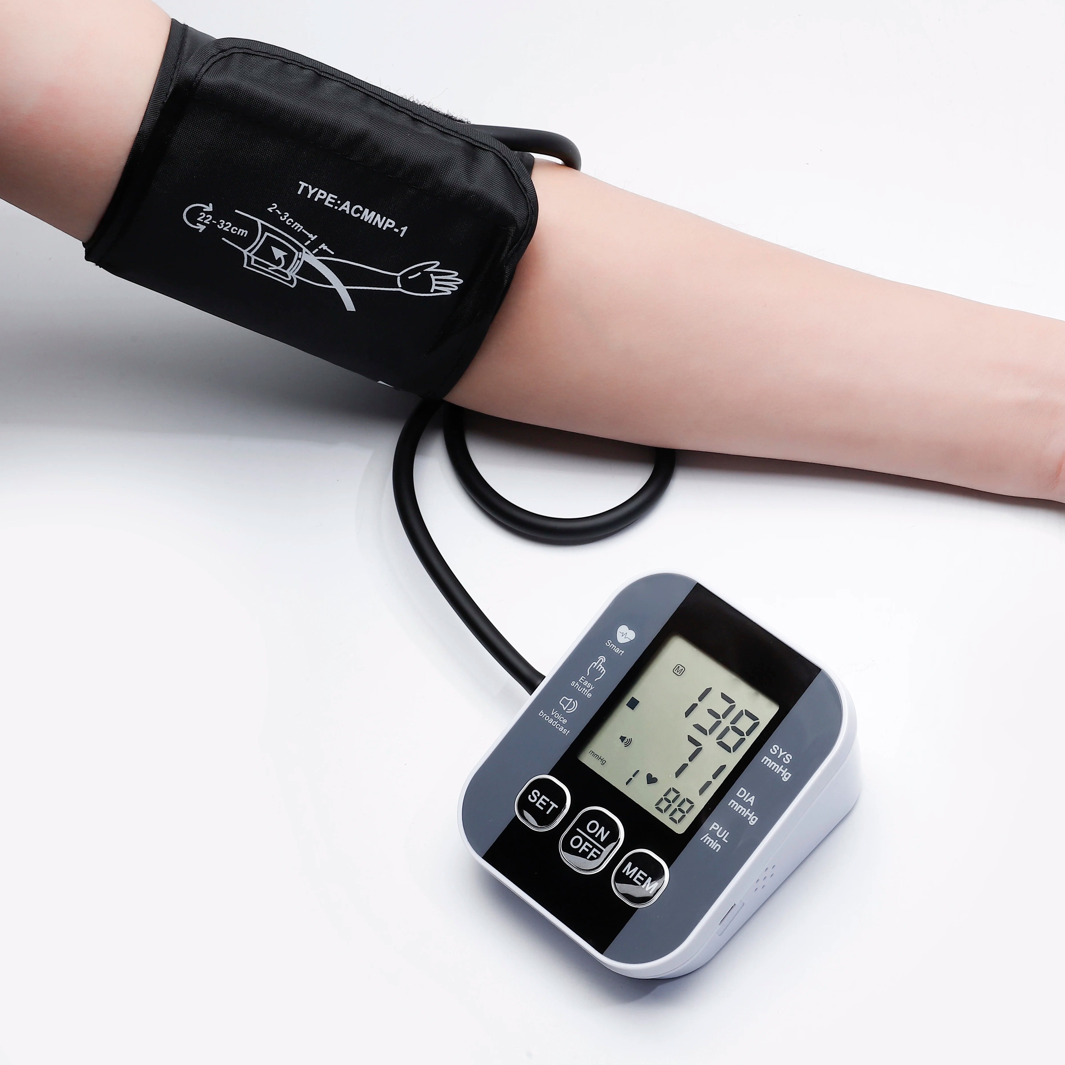 Automatic USB Wrist Blood Pressure Monitor Voice Tonometer Meter Digital Portable Health Care Sphygmomanometer Hematomanome