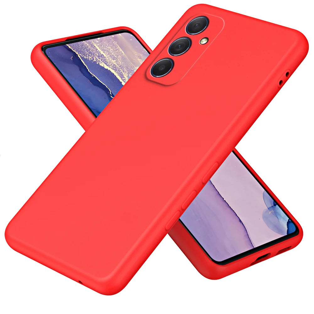 Samsung Galaxy A55 5G Liquid Silicone Phone Case - Slim Shock-Absorbing Cover Red China Mainland Tidesmit