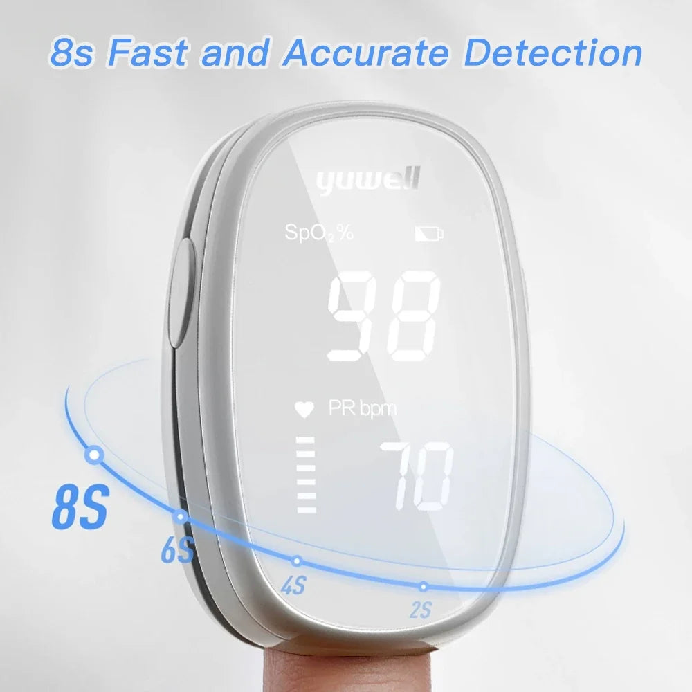 Yuwell Finger Clip Pulse Oximeter LED Screen Blood Oxygen Saturation Monitor Automatic Measurement Finger Clip Pulse Oximeter
