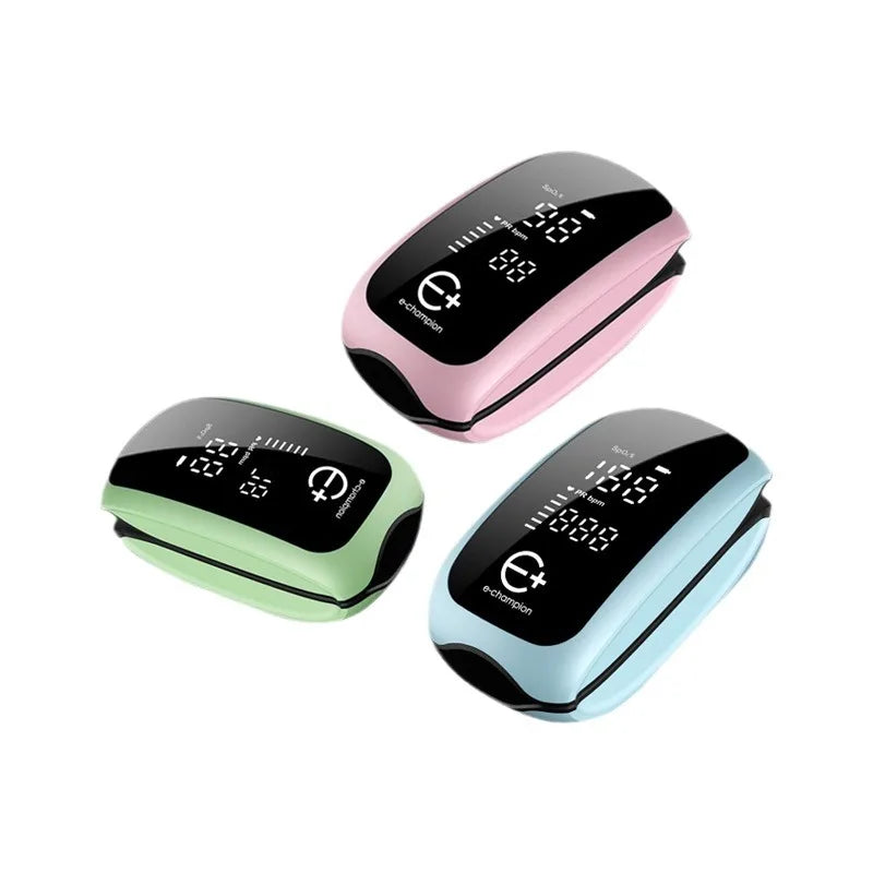 Rechargeable Fingertip Pulse Oximeter Medical Oximeter Strap Lanyard Blood Oxygen Saturation Monitor Digital LED Display Child