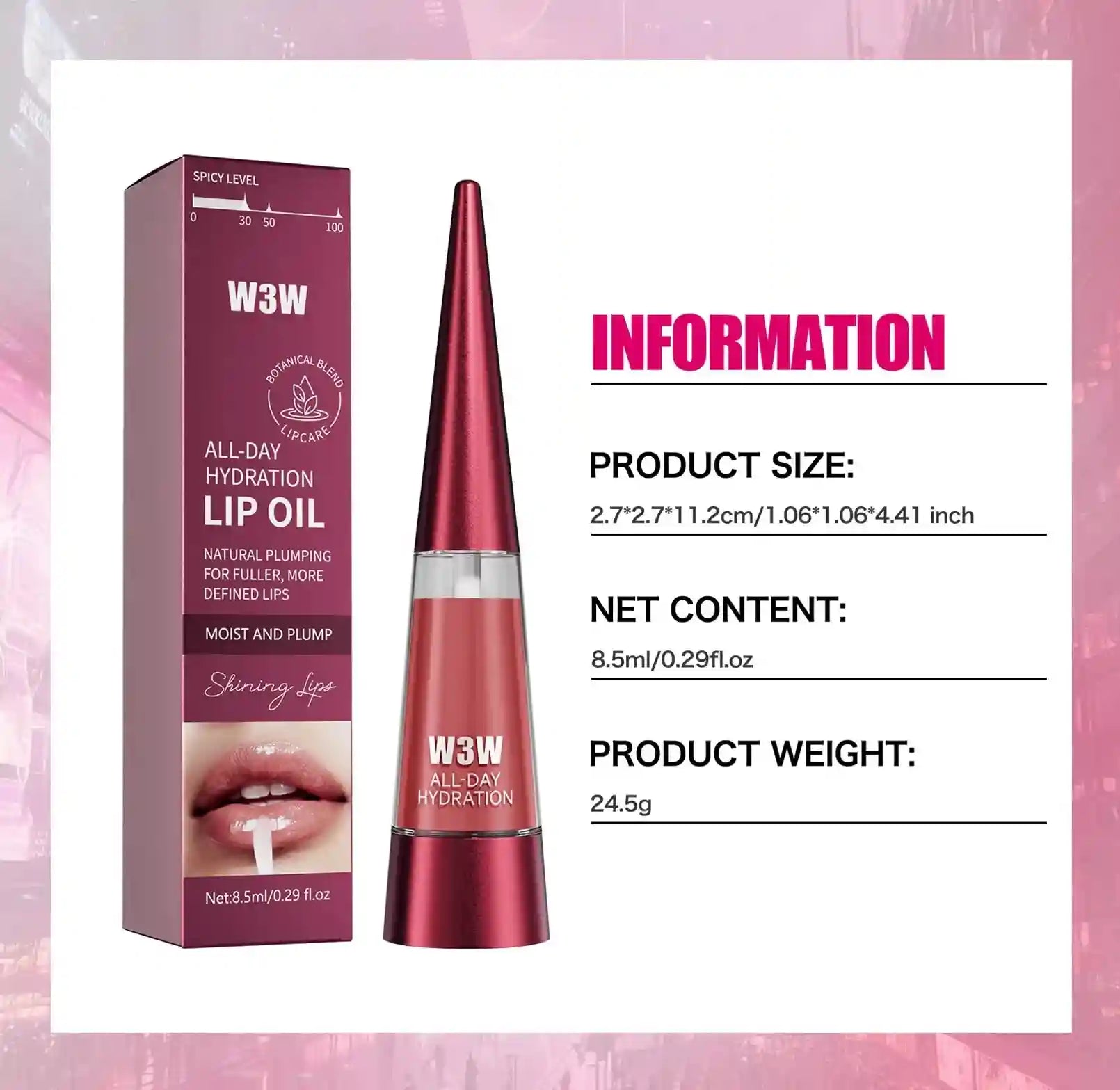 Lip Plumper Oil – Hydrating Gloss for Fuller Lips by Tidesmit Lip Care Tidesmit