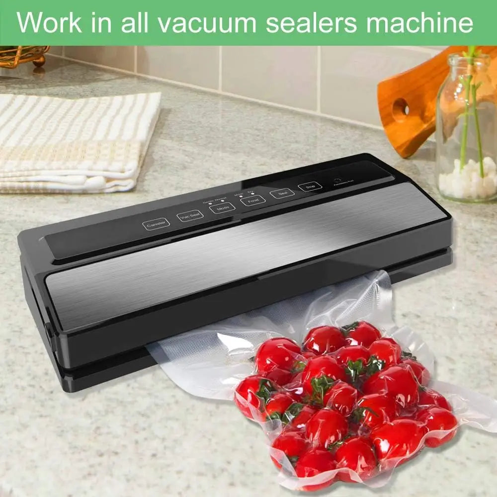 Heavy-Duty Vacuum Sealer Bags Roll with Seal - Cut-to-Size Sous Vide & Food Preservation System, Compatible with Vacuum Sealers