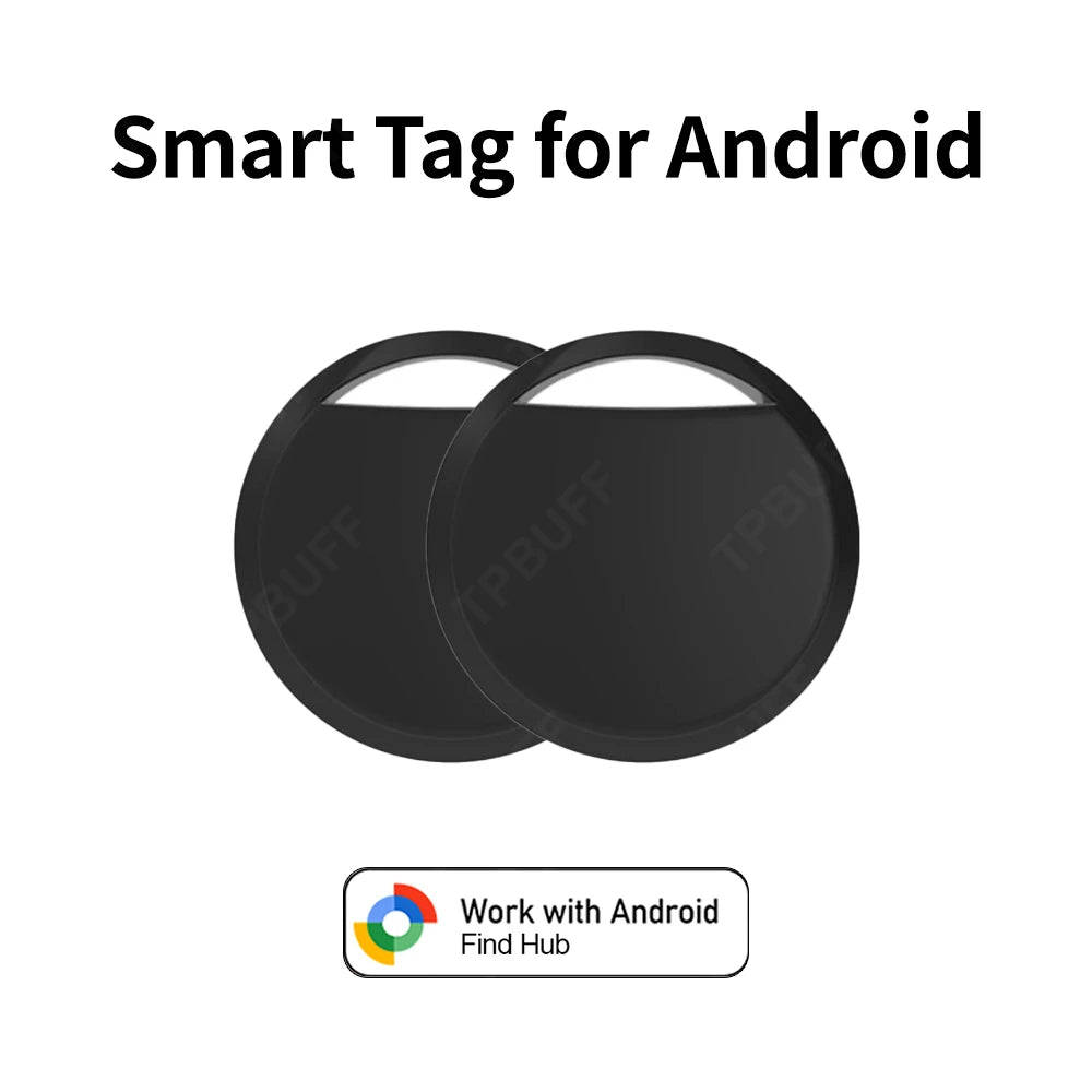 Bluetooth GPS Tracker Key Finder - Android Compatible 4 Pack Black Tidesmit