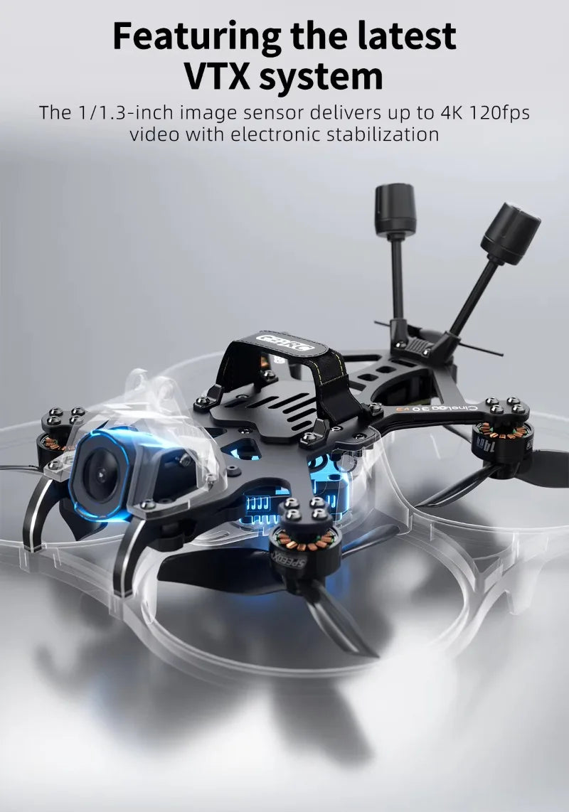 GEPRC Cinelog30 V3 O4 Pro Cinewhoop Drone - 4K Stabilized Video Tidesmit