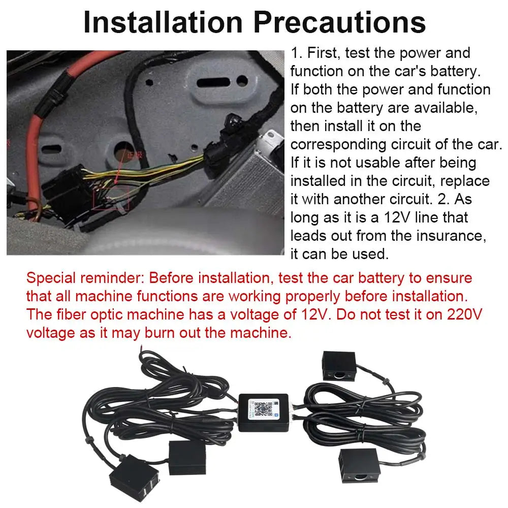Fiber Optic Star Ceiling Kit - RGBW LED Car Roof Light System Tidesmit