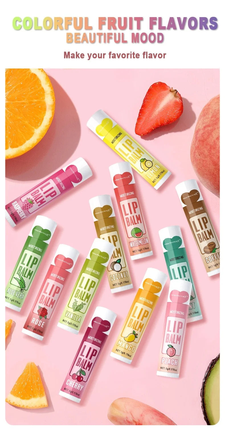 Lip Balm Set - 12-Piece Moisturizing and Exfoliating Care by Tidesmit Lip Care Tidesmit