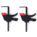 2Pc Bar Clamps Quick Release F Clip for Tracksaw Clamp Track Clip Desktop Hole Table Clip for Guide Rail Woodworking Tools