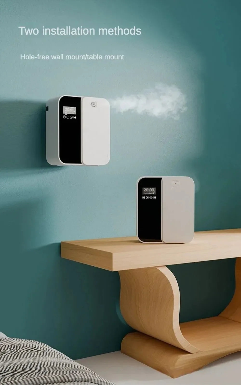 1000m³ Scent Diffuser Machine Wall Mounted Fragrance Diffuser Bluetooth Essential Oils Diffuser Electric Smell for Home Hotel
