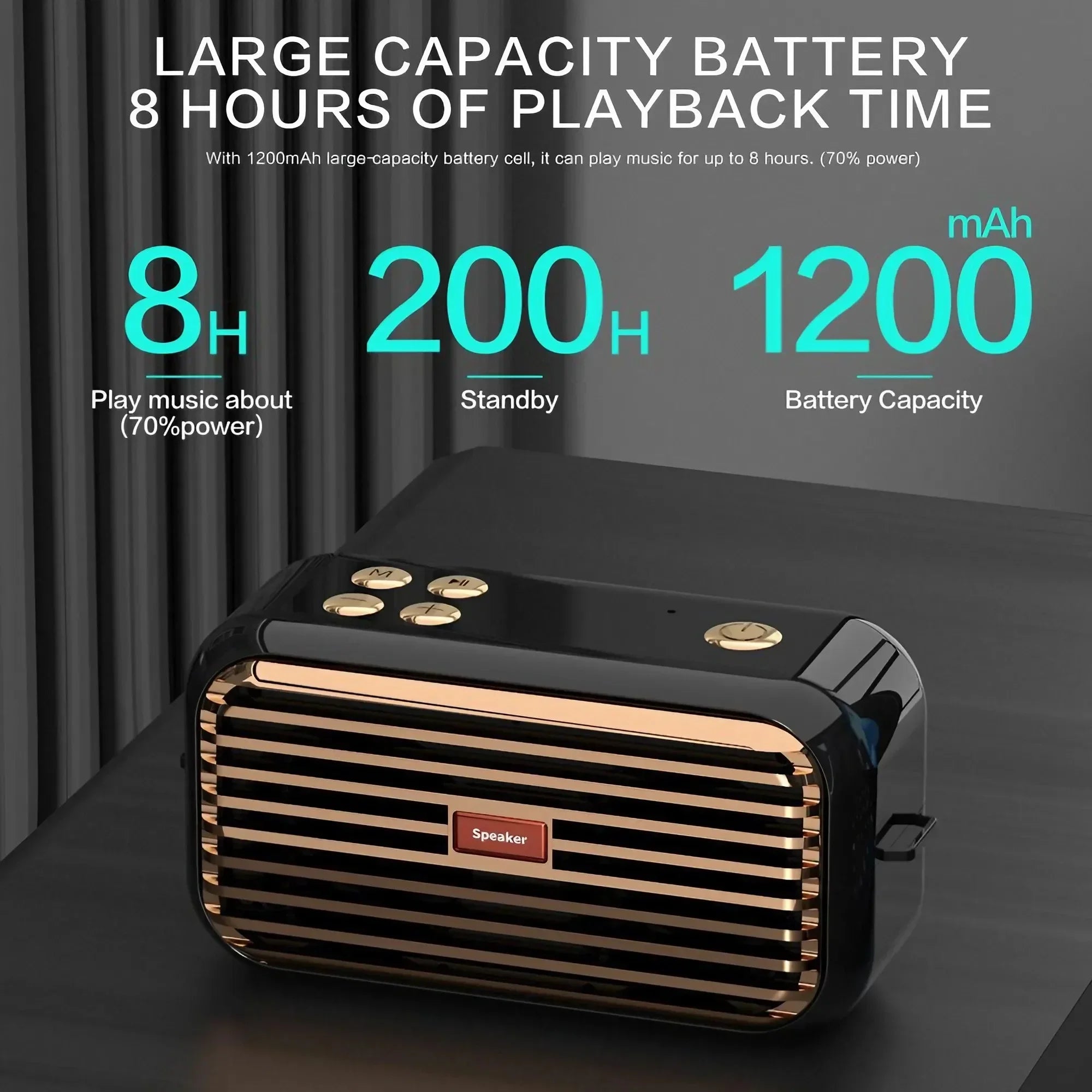 Bluetooth Speaker Portable Outdoor Wireless TWS Stereo Pairing 16W Powerful Deep Bass Sound Bluetooth 5.0 Speaker With Multiple Play Modes All-Day Battery Life IPX6 Waterproof For Camping Travel Party Home Desktop Audio Stere