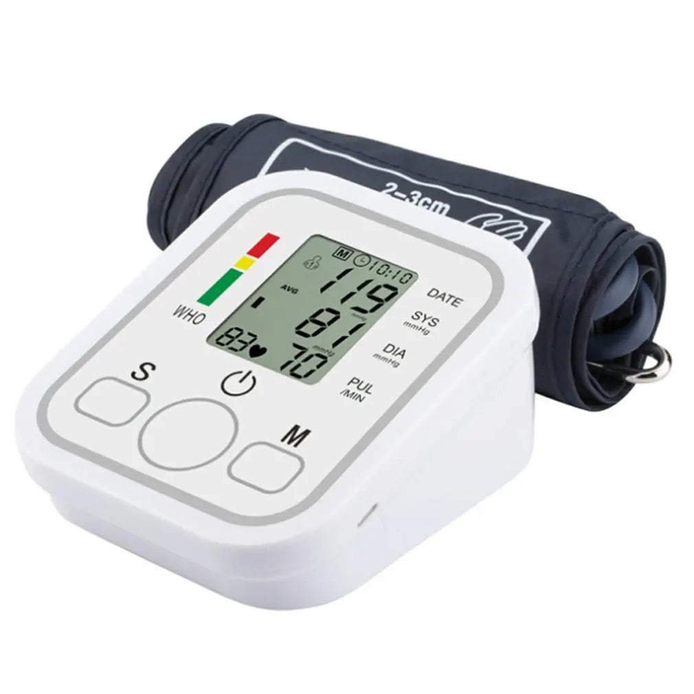 Automatic Digital Arm Blood Pressure Monitor Tonometer Meter Sphygmomanometer LCD Portable Health Care Pulse Meter BP Monitor