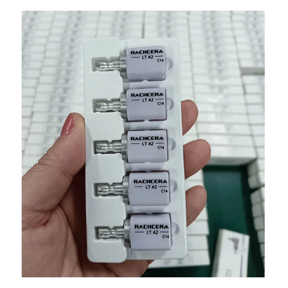 R Rachcera Lithium Disilicate C14 Dental Glass Ceramic Blocks 5Pcs/Box Veneer Inlays Crowns Material for CAD CAM Dental Lab Use