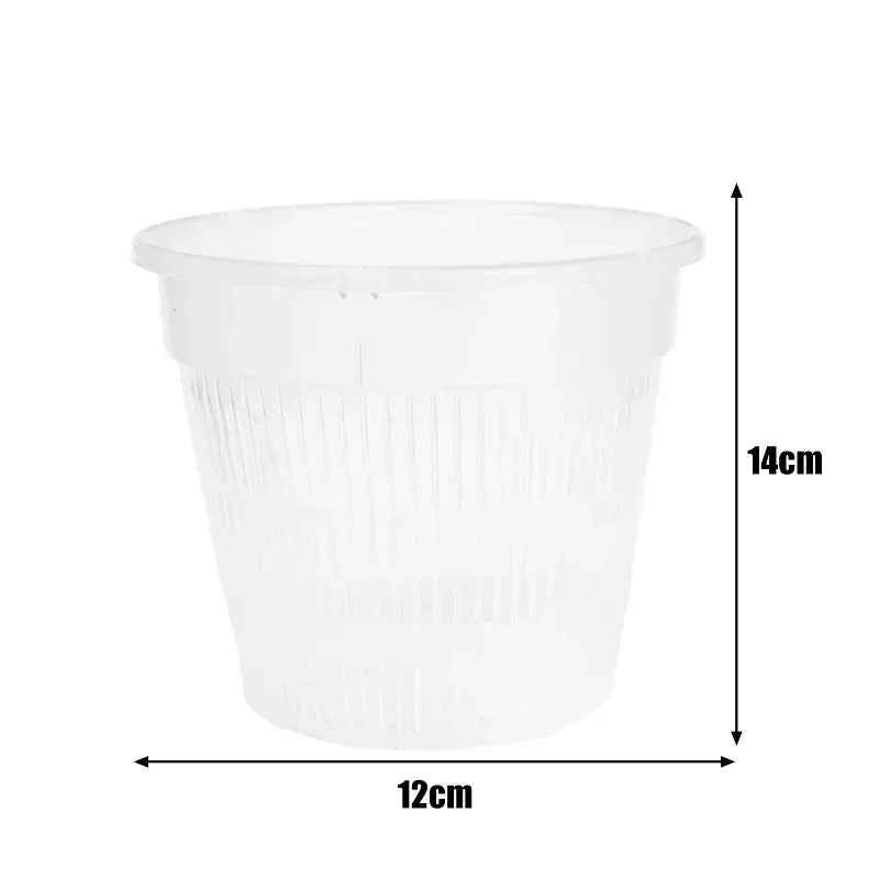 Meshpot Clear Orchid Pots Plastic Orchid Pot with Hole Nursery Flower Breathable Basin Outdoor Planters Gardening Tool Wholesale