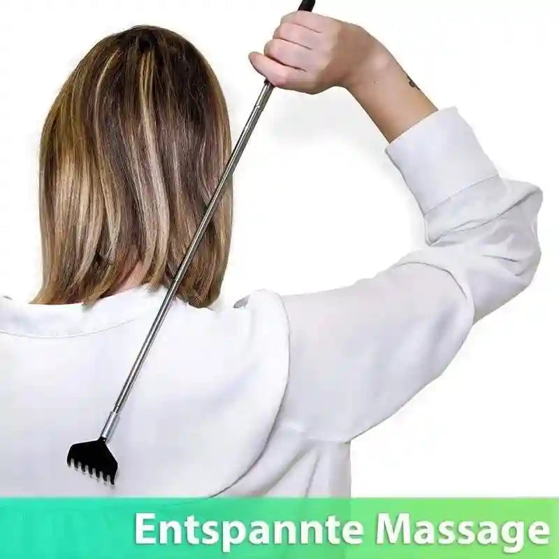 Telescopic Back Scratcher - Durable Stainless Steel Massager - White Back Massage Instrument Tidesmit