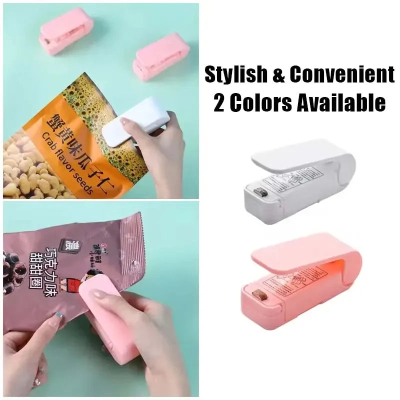 Vacuum Sealer Mini Snacks Sealing Household Heat Plastic Sealing Machine Handheld Food Preservation Portable Kitchen Gadget Safe