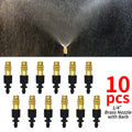 5M-30M Garden Brass Misting Cooling System Irrigation Watering 1/4'' Atomizer Nozzles 4/7mm Hose for Outdoor Greenhouse Pot