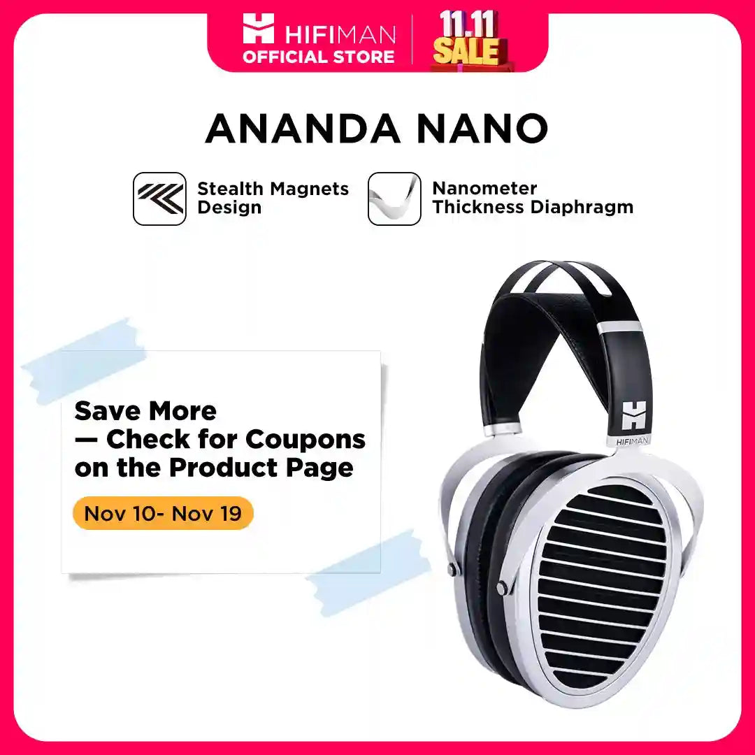 Hifiman Ananda Nano Open-back Planar Magnetic Headphones Silver Silver China Mainland Tidesmit