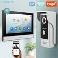 Tuya Smart APP WIFI HD 10” Video Doorphone Entry Intercom System 4 Wire IP65 1080P Doorbell Camera Recording Snapshot