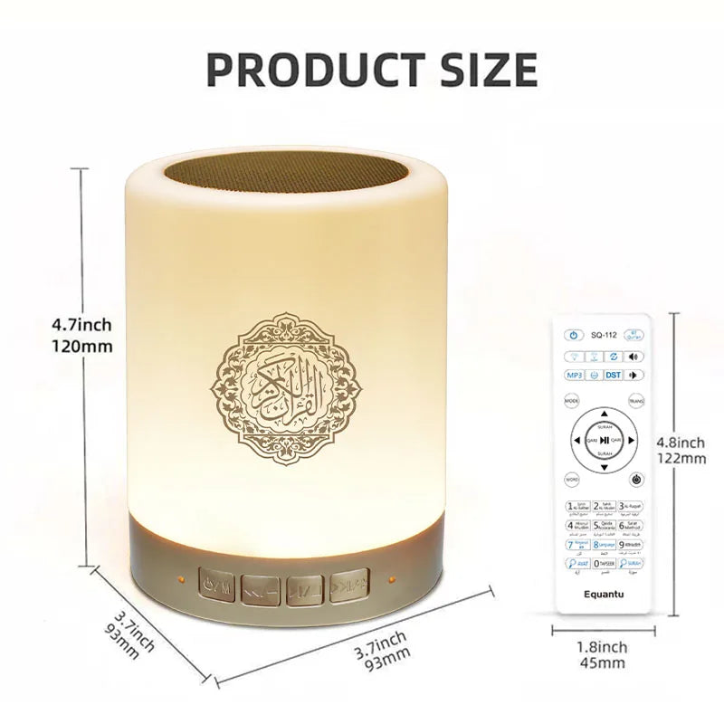 Azan Clock Quran Muslim Islamic Arab Koran Ramadan Bluetooth Speaker Wireless Portable Bright Lamp Holy Night Light Islam Arabic