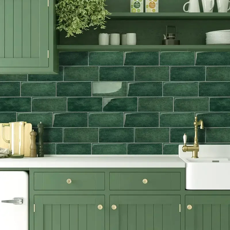 10pcsPeel and Stick Backsplash Tile for Kitchen 3D Waterproof Self Adhesive Wall Tile for Kitchen Bathroom Laundry Room