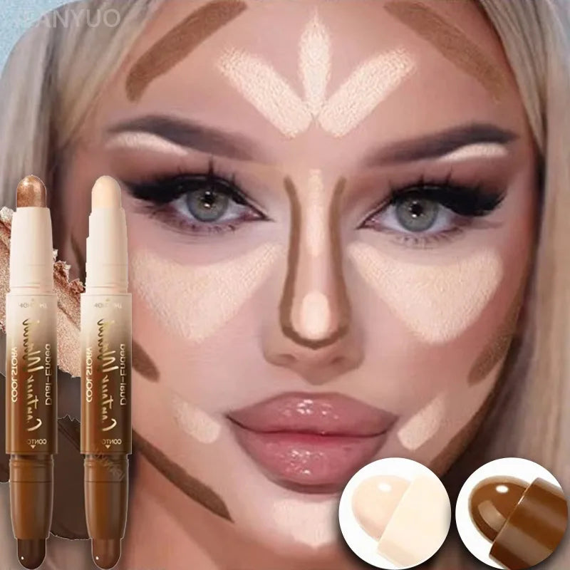 Tidesmit double-ended contour stick for waterproof full coverage highlighting and shading face makeup