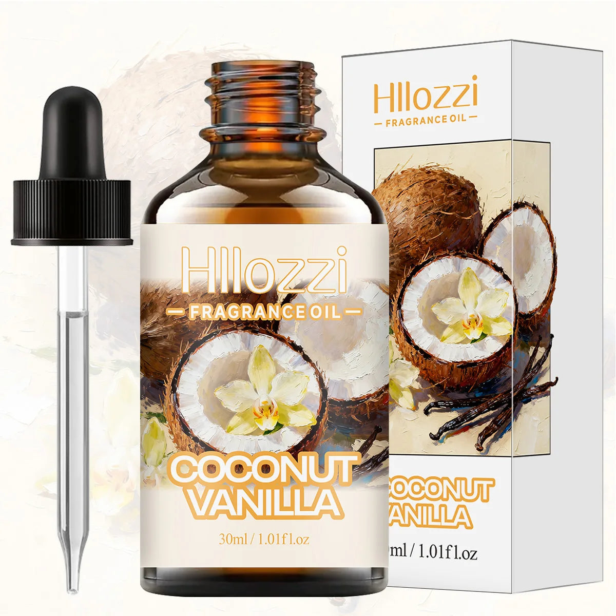 COCONUT VANILLA FRAGRANCE OIL: For aromatherapy, diffusing, fargrance and candle Scented Candle.