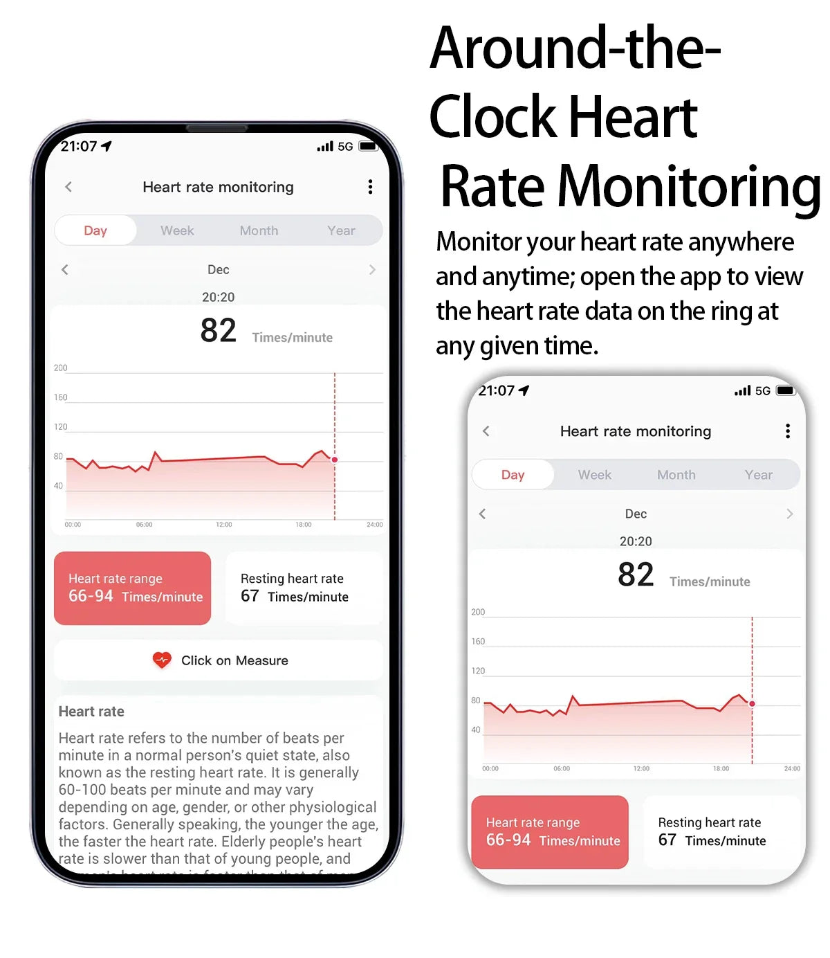 Smart Health Ring Fitness Tracker with Heart Rate & Oxygen Monitor Tidesmit