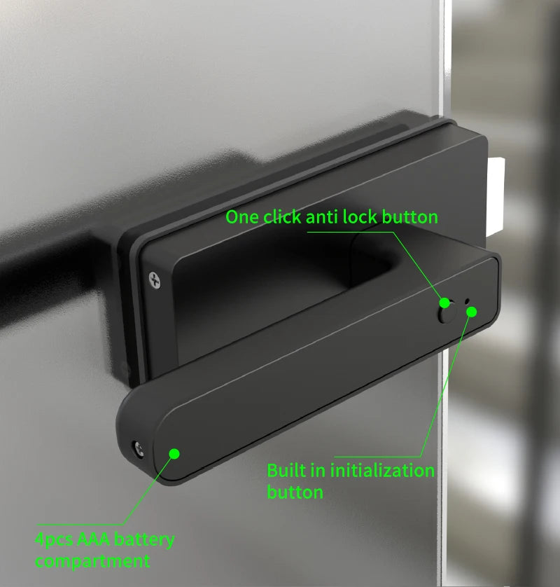 Smart Aluminum Alloy Glass Door Knobs Rotation Lock With Tuya App + Key Knobset Handle Metal Door Knob Lock For Bedroom Bathroom
