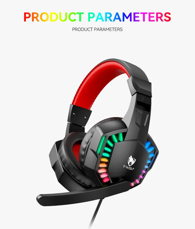 Gaming Headphones with RGB Microphone & Stereo Bass - H120 Tidesmit