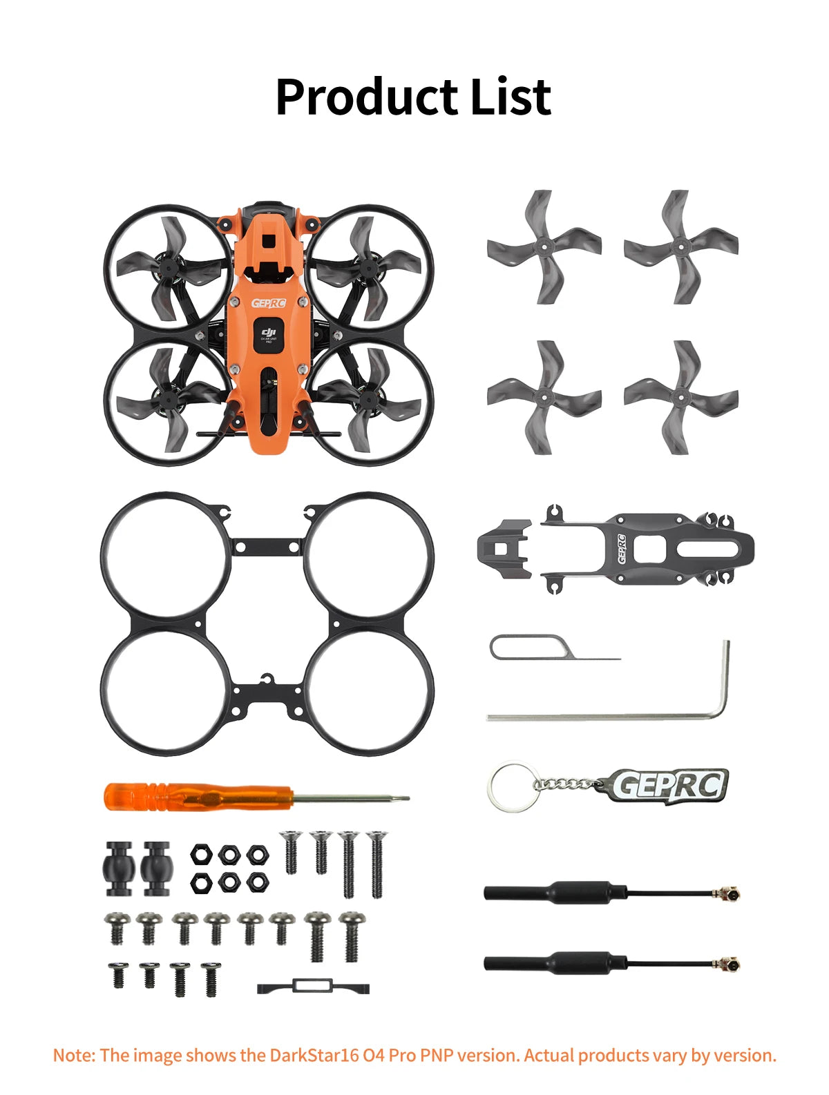 GEPRC DarkStar16 1.6 Inch FPV Freestyle Drone – O4 Pro System Tidesmit