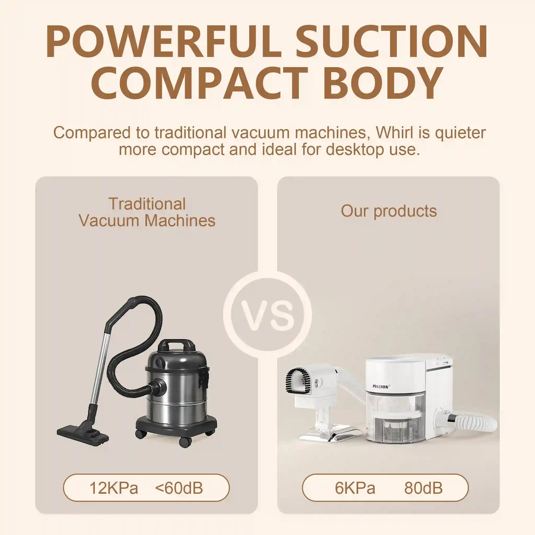 Compact white mini nail art vacuum with strong suction and built-in filter for convenient home salon desktop use.