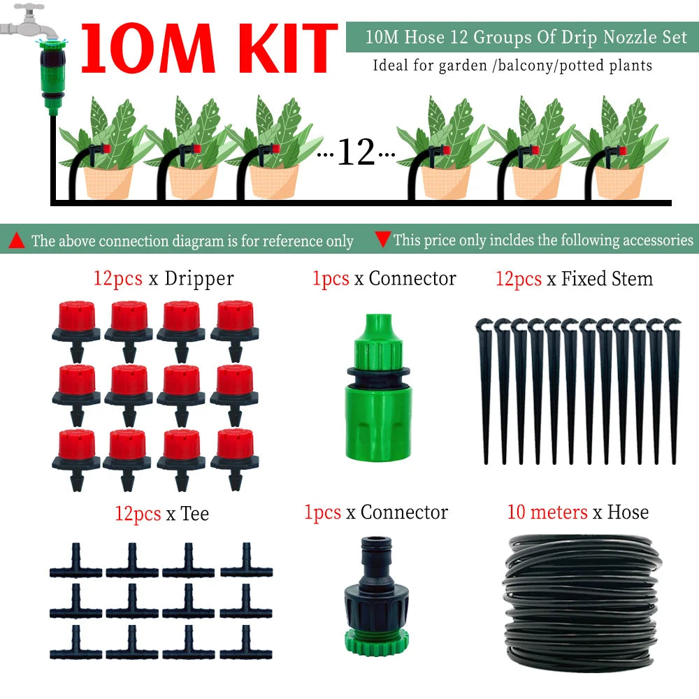 OASIS 50M-5M DIY Drip Irrigation System Automatic Watering Garden Hose Micro Drip Watering Kits with Adjustable Drippers