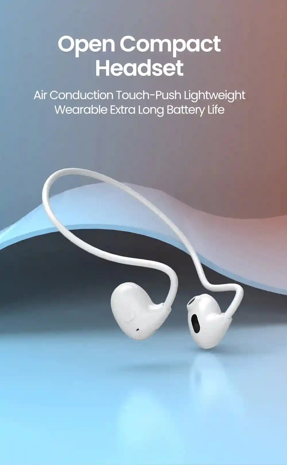 Air Conduction Wireless Sports Headphones - Open Ear Bluetooth Headset Tidesmit
