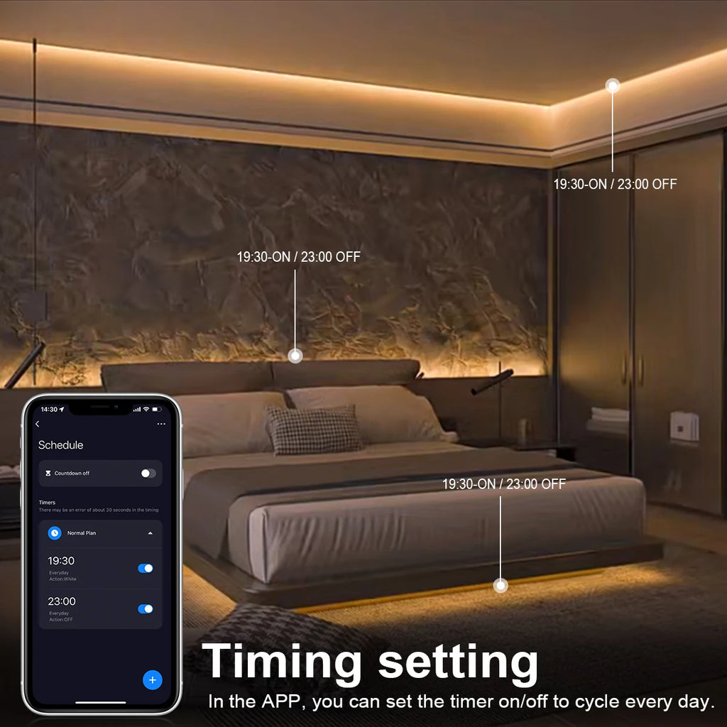 WiFi Smart LED Neon Strip Light - Flexible App-Controlled USB Tape Tidesmit