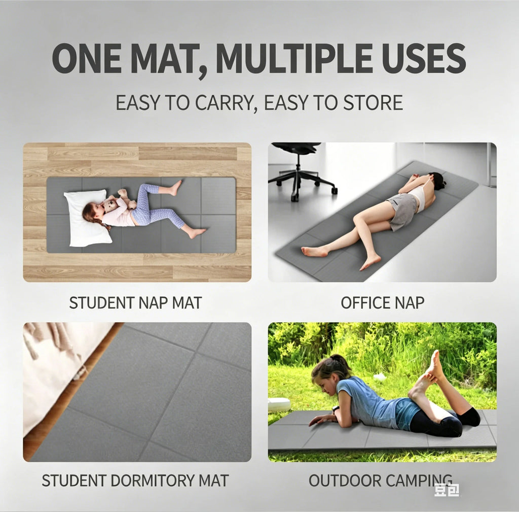 Yoga Mat 6/8mm Thickness Foldable TPE Exercise Mat For Travel Yoga Pilates Home Floor Workouts Gymnastics Mat Fitness Equipment
