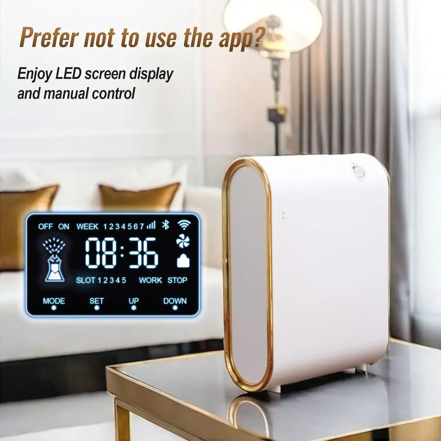Waterless Room Fragrance Diffuser Smart Aroma Diffuser Machine Electric Smell for Home 500m³ Bluetooth Smell Distributor