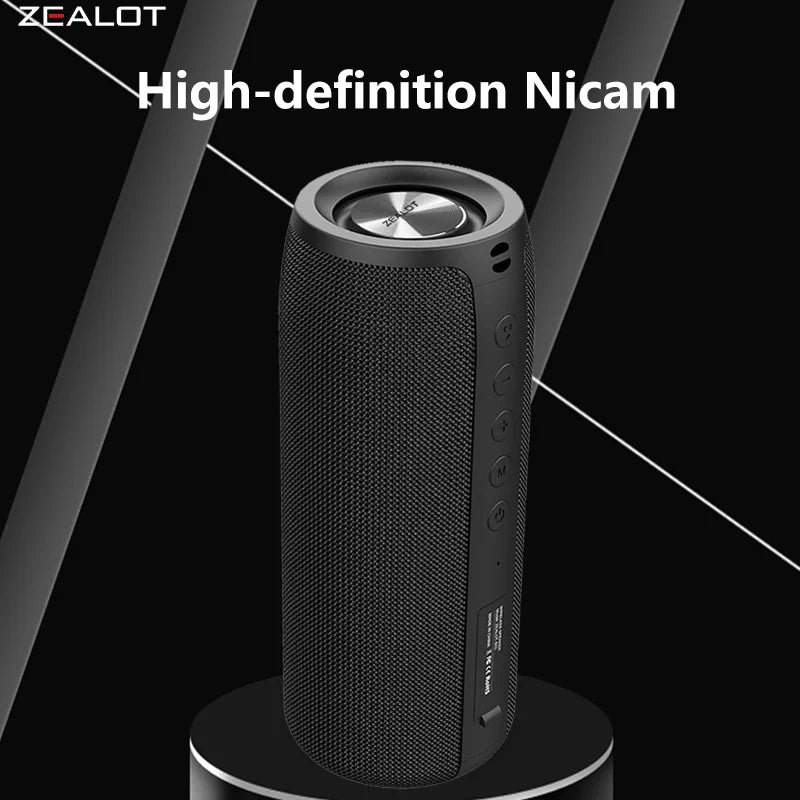 ZEALOT S51 10W Wireless Speakers, 1800mAh Battery, 10 Hours Playtime Loud Stereo, Booming Bass.
