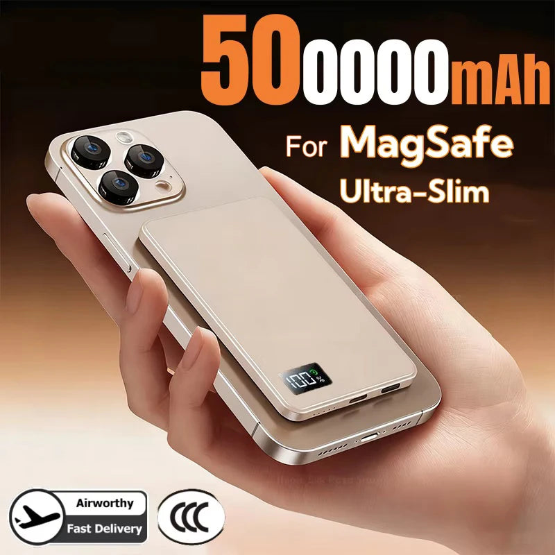 Magnetic Wireless Power Bank 50000mAh 120W Fast Charge for Devices Tidesmit