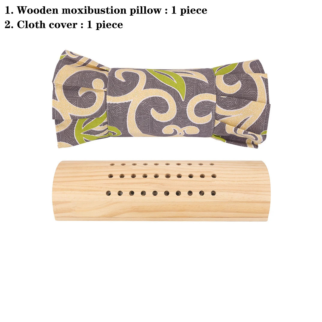 Wooden Moxibustion Neck Pillow for Stress Relief and Wellness Therapy Relaxation Treatment Only pillow Tidesmit