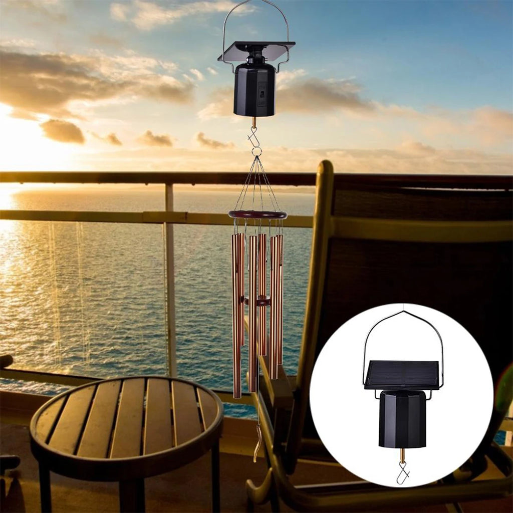 Solar Motor Wind Spinner - Black Rotating Hanging Ornament Tidesmit