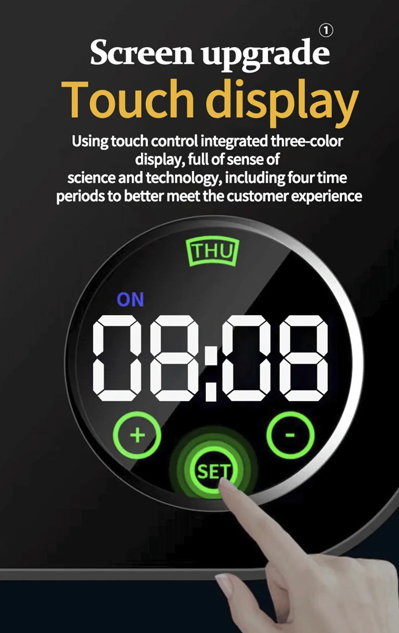 Smart 12V Waterless Aroma Diffuser Touch Screen Scent Machine Timer Automatic Wall Mounted Essential Oil Nebulizer for Home