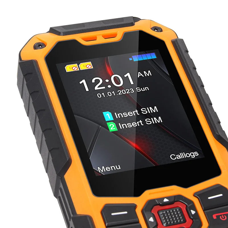 UNIWA S9 4G Feature Phone 2.4 ” IP68 Waterproof SOS Button Big Loudspeaker LED Light 3000mAh Rugged Cost-effective Mobile Phones