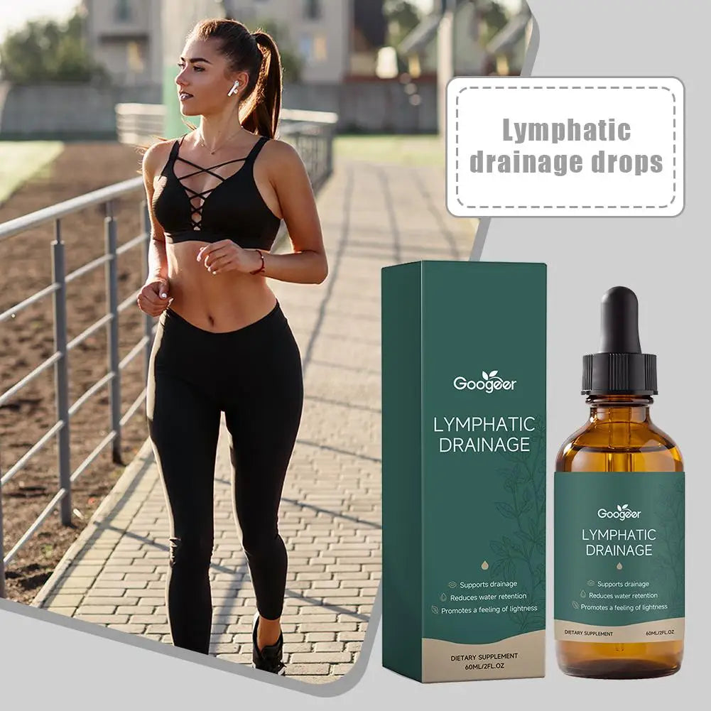 60ml Lymphatic Drainage Drops Natural Herbal Support Water Balance Detox Immune System MenWomen Gentle Liquid Supplement Dropper