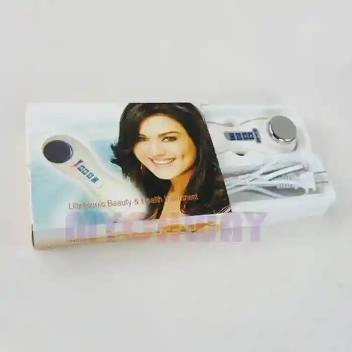Portable white ultrasound therapy machine for pain relief and physical therapy in retail packaging box.