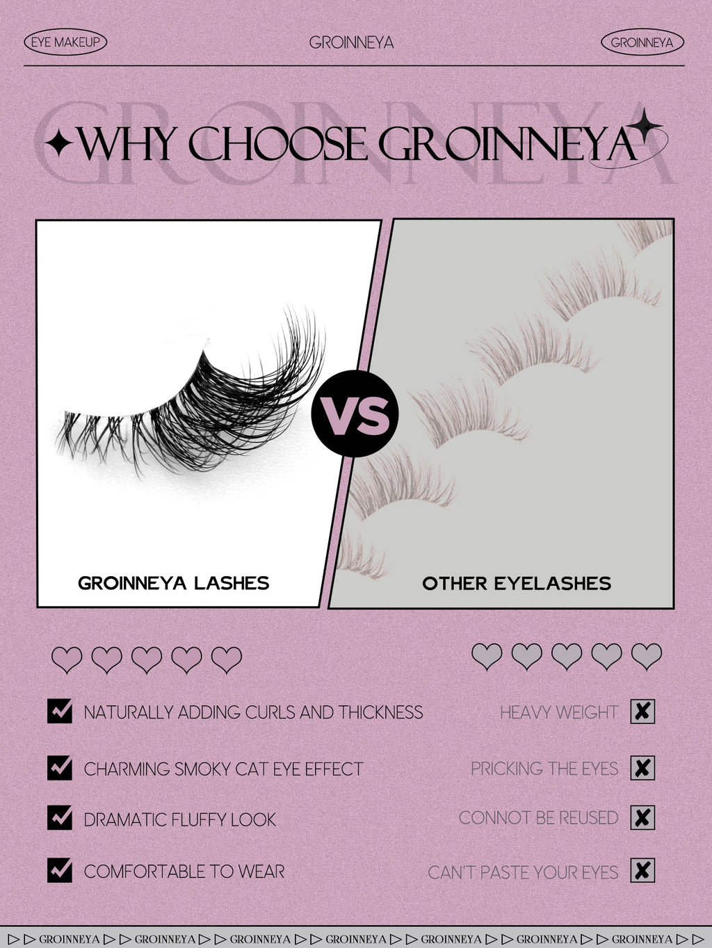 Half Lashes Natural Look Faux Mink Wispy Eyelashes with Clear Band False Eyelashes Tidesmit
