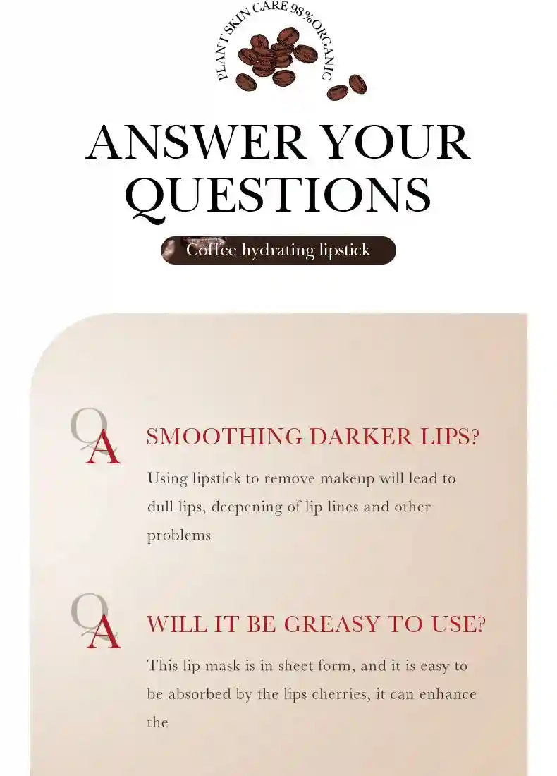 Coffee Lip Mask | Intensive Overnight Hydrating Lip Treatment Lip Care Tidesmit