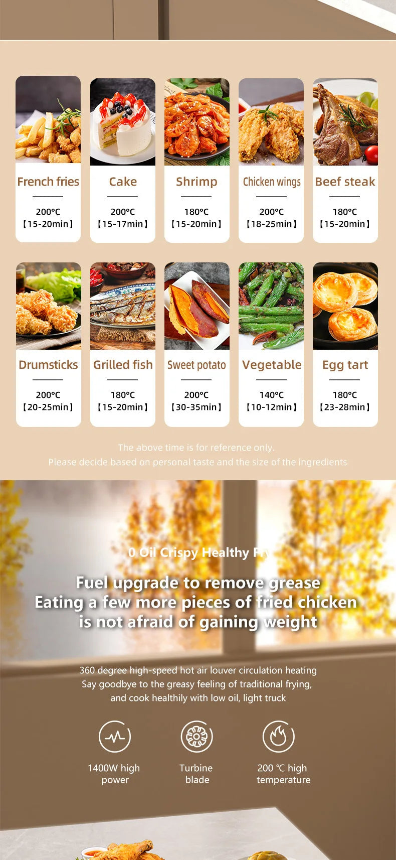 Wholesale 10L Black Air Fryer Fast Healthy Oil-Free,Visual Window ,Make Snacks, Pastries, and Finger Foods,Household Party Use