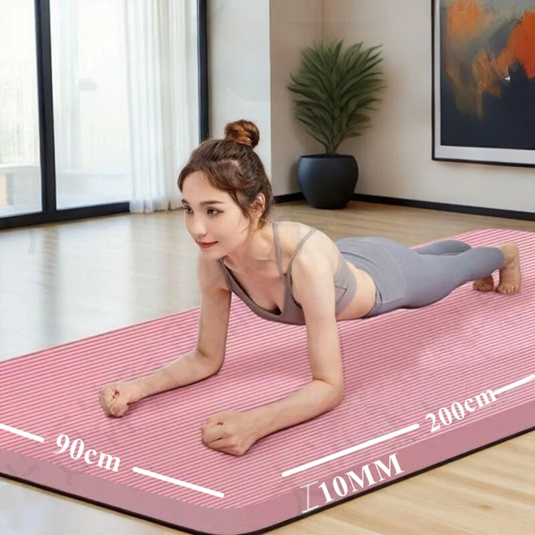 200cm X 90cm NBR Yoga Mats Anti-slip Sport Fitness Mat Blanket for Exercise Yoga and Pilates Gymnastics Mat Fitness Equipment