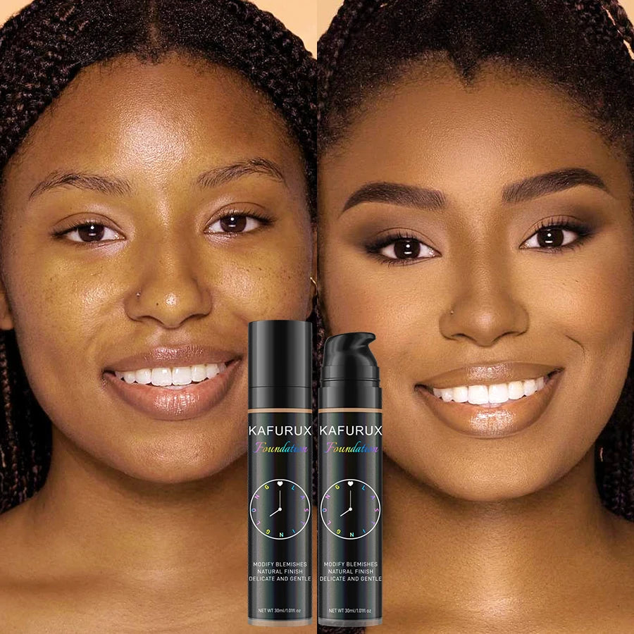 Tidesmit 8 color full coverage liquid concealer foundation showing creamy texture and high coverage base makeup