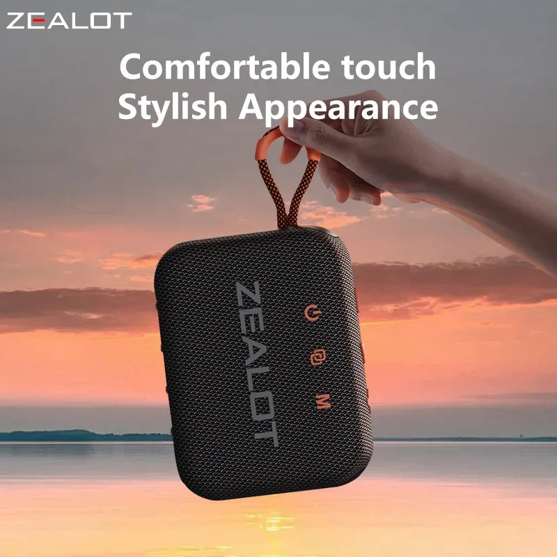 ZEALOT-S75 10W Portable Subwoofer Wireless Shower Speaker, Hifi Sound Quality, Dual Pairing, 3000mAh Battery, 16 Hours Playtime