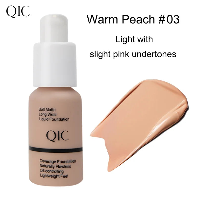 Tidesmit liquid foundation texture close-up showing matte oil-control and waterproof coverage for flawless face makeup